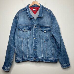 Tommy Hilfiger Shawn Mendes Mens Denim Jacket 3XL Blue Classic American Casual